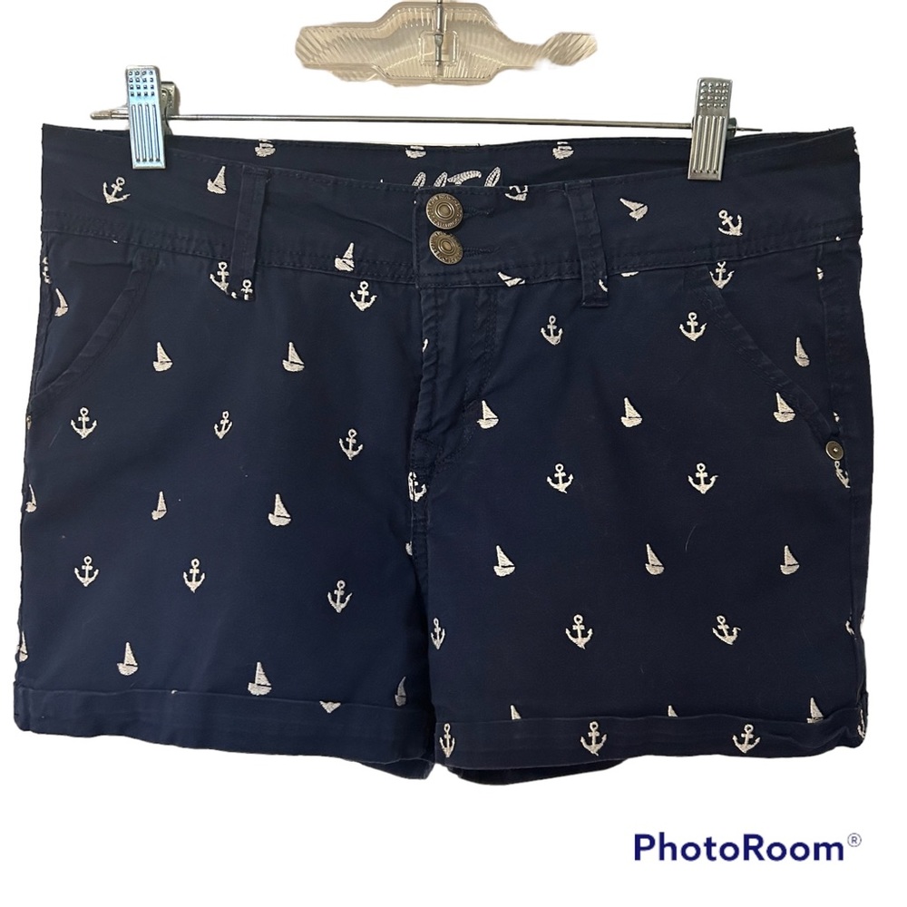 Wallflower Anchor and Sailboat Navy Shorts